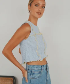 Peppermayo New Tops Like The Sun Knit Top - Blue 8 Peppermayo New Tops Like The Sun Knit Top - Blue