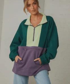 Levi's 1/4 Zip Pop Over Jacket - Logan Berry