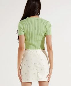 Peppermayo Just Like That Knit Crop - Green New & Most Loved