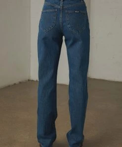 Rolla's Classic Straight Jean - Beverly Blue Organic 6 Rolla's Classic Straight Jean - Beverly Blue Organic