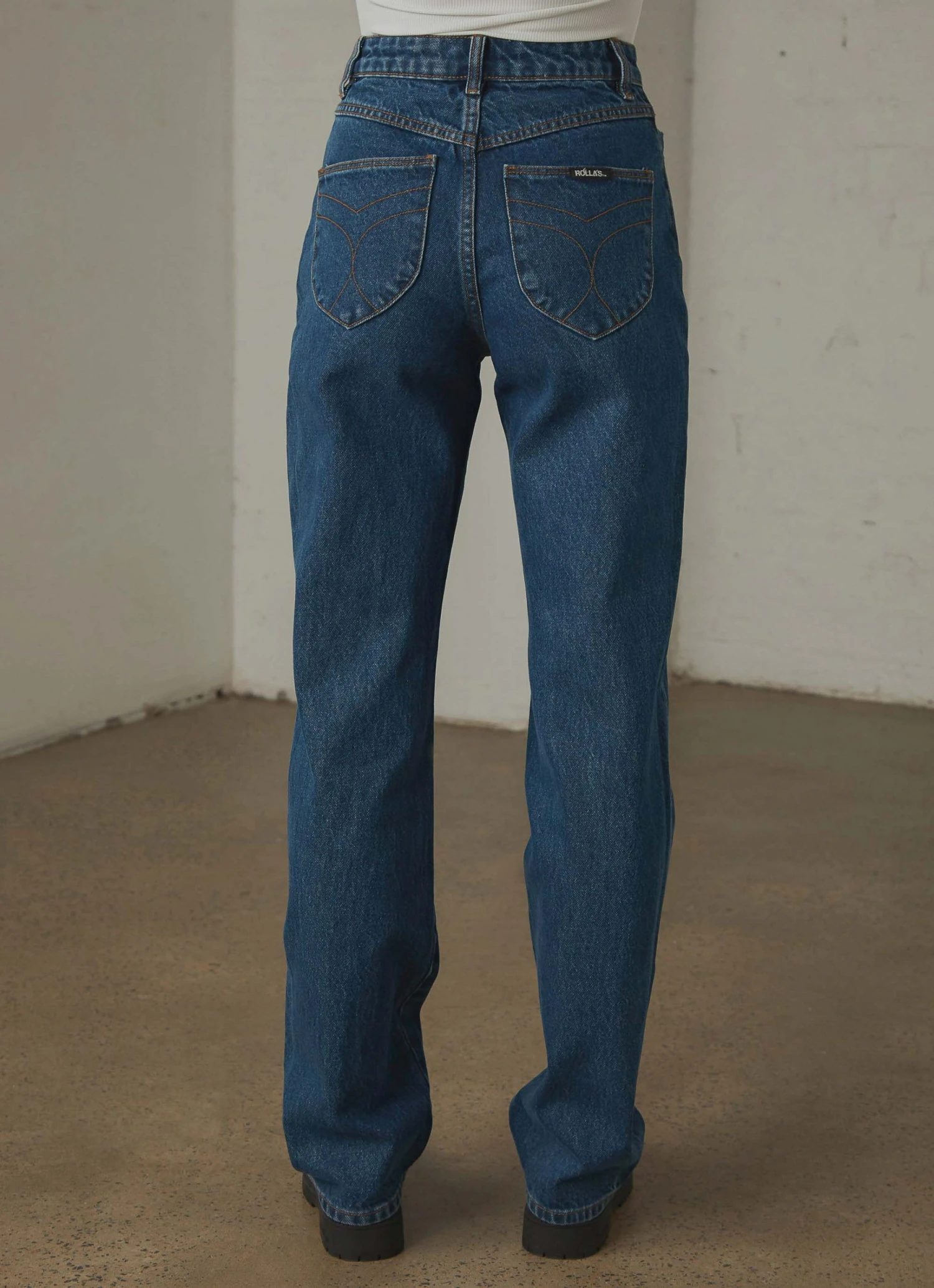 Rolla's Classic Straight Jean - Beverly Blue Organic Rolla's Classic Straight Jean - Beverly Blue Organic
