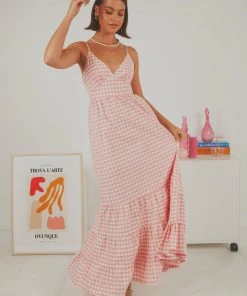 Peppermayo Exclusive New & Most Loved Edie Maxi Dress - Pink Gingham 11 Peppermayo Exclusive New & Most Loved Edie Maxi Dress - Pink Gingham