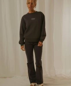 Nude Lucy Nude Classics Slogan Sweat - Coal New & Most Loved 9 Nude Lucy Nude Classics Slogan Sweat - Coal New & Most Loved