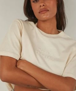 New & Most Loved Tonal Stacked Thrills Company Merch Fit Tee - Unbleached