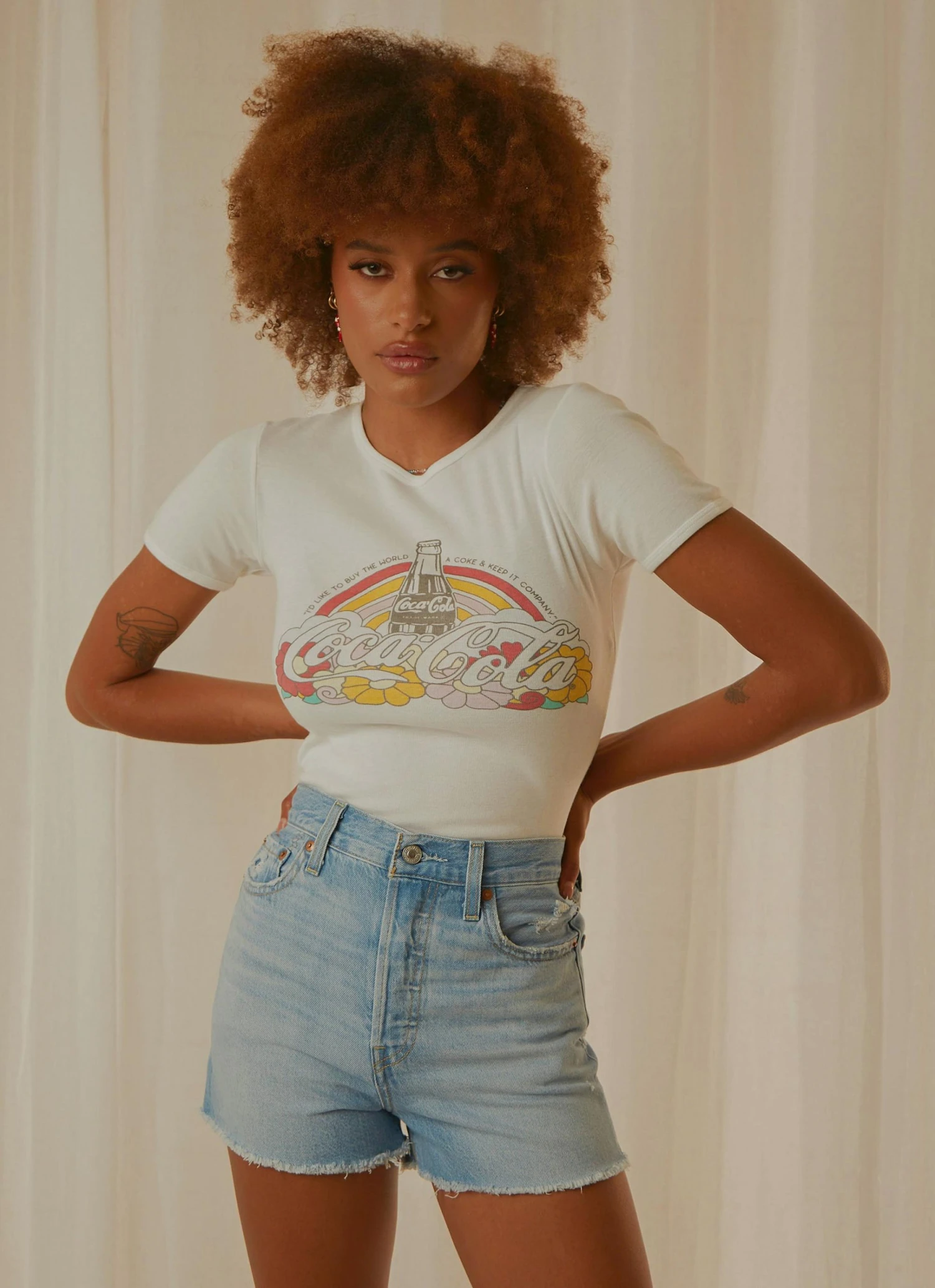 Rolla's Coke Unity Logo Tee - Vintage White New & Most Loved 3 Rolla's Coke Unity Logo Tee - Vintage White New & Most Loved