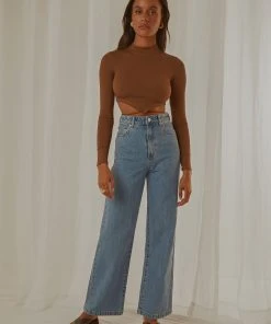 Peppermayo Self Love Crop Top - Choc Brown