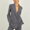 Nude Lucy Finley Pinstripe Blazer - Navy Pinstripe