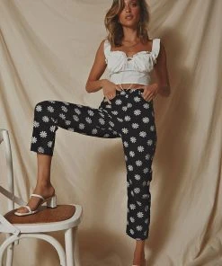 Peppermayo In Paris Jeans - Black Print New & Most Loved