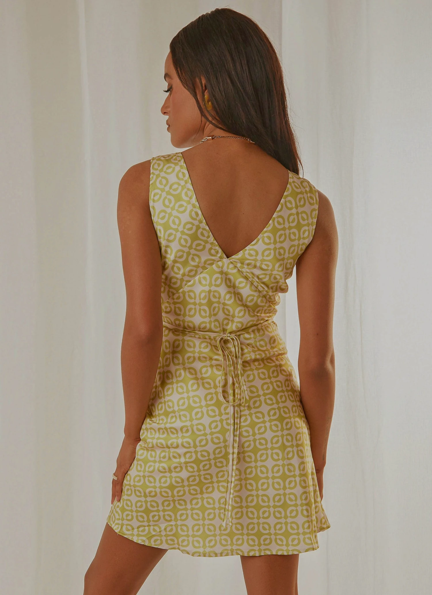 Peppermayo Exclusive New & Most Loved Audrey Vintage Slip Dress - Lime Green Geo 8 Peppermayo Exclusive New & Most Loved Audrey Vintage Slip Dress - Lime Green Geo