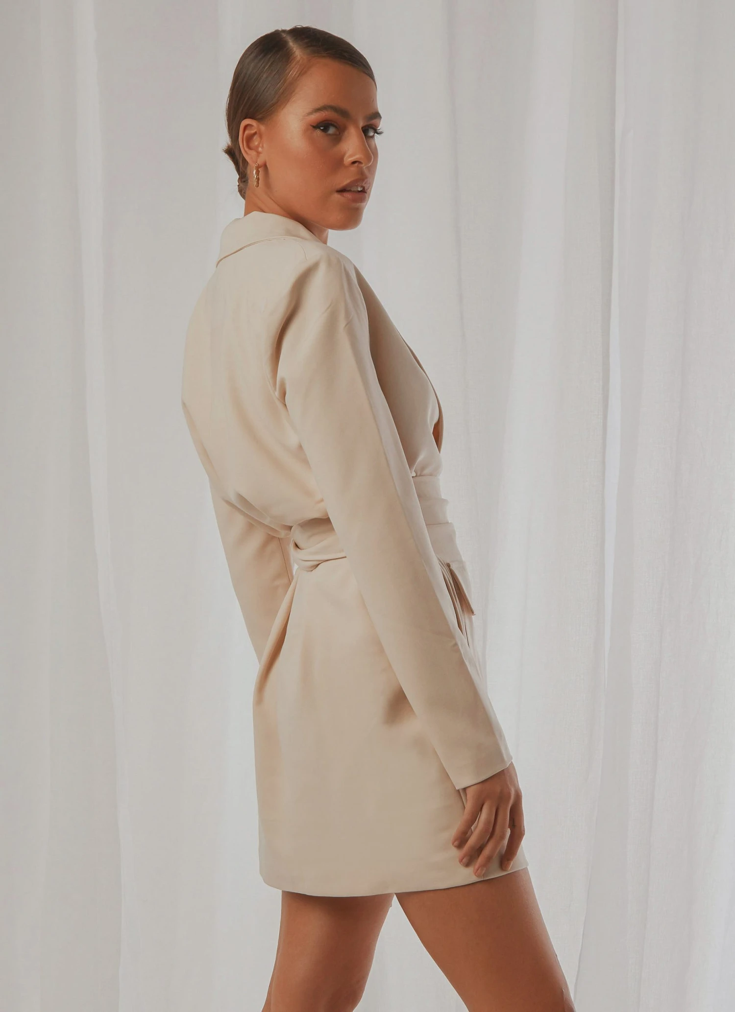 4th & Reckless New & Most Loved Angus Blazer Dress - Nude 4th & Reckless New & Most Loved Angus Blazer Dress - Nude