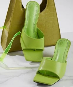 Cult Avenue New & Most Loved Dixie Mule Heel - Lime Green