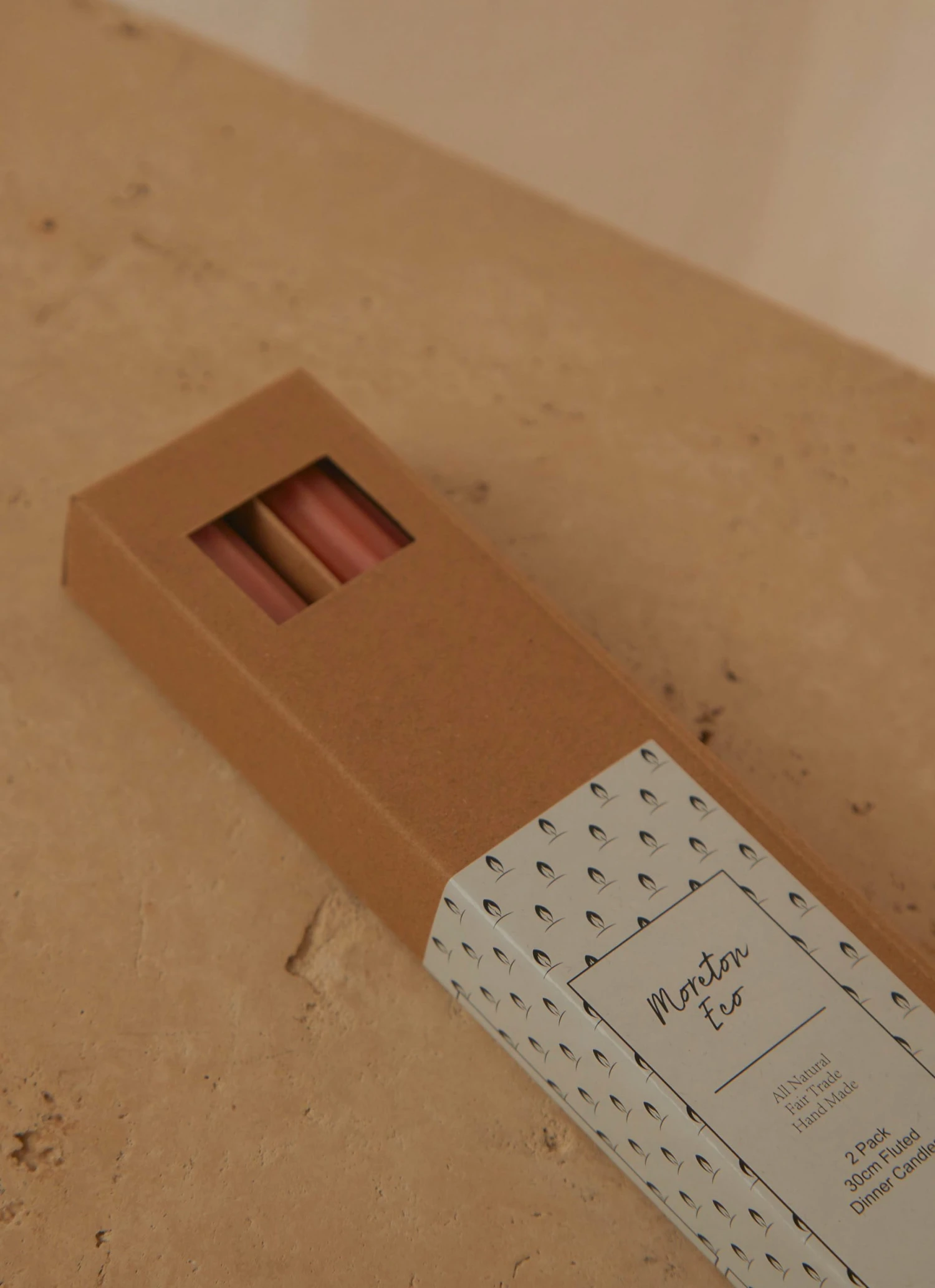 Peppermayo Moreton Eco Fluted Dinner Candle 2 Pack - Baked Clay 6 Peppermayo Moreton Eco Fluted Dinner Candle 2 Pack - Baked Clay