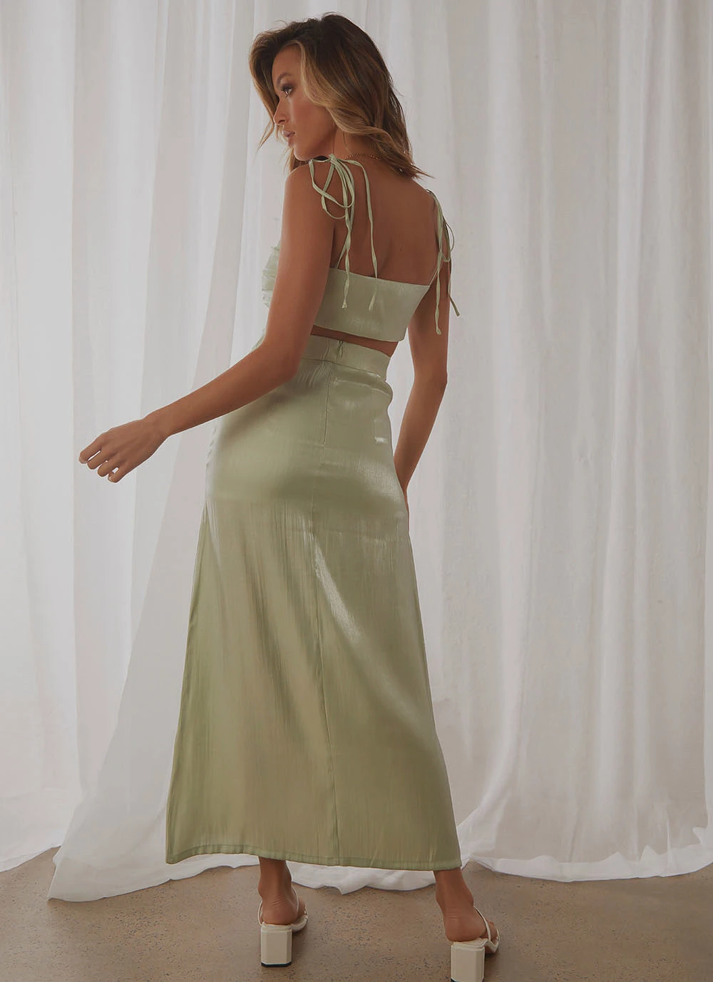 Peppermayo Exclusive Summer Edit Midi Skirt - Sage 7 Peppermayo Exclusive Summer Edit Midi Skirt - Sage