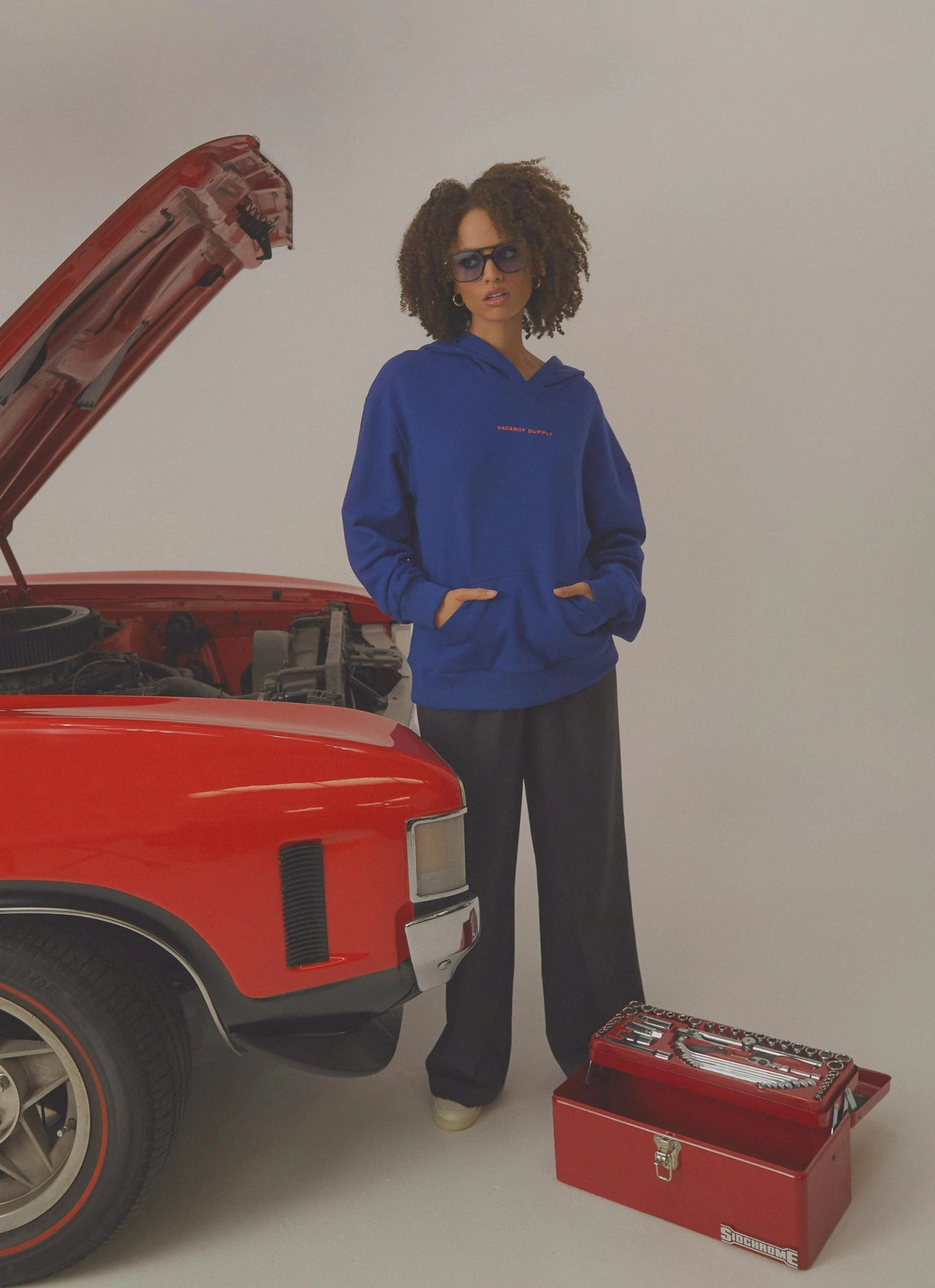 Vacancy Supply Race Club Hoodie - Cobalt Vacancy Supply Race Club Hoodie - Cobalt