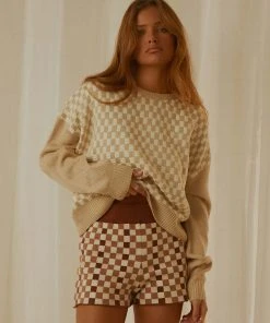 Cools Club New & Most Loved Checker Knit - Bone