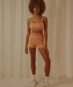 Peppermayo Exclusive New & Most Loved Love Train Knit Crop - Peach Multi Stripe 13 Peppermayo Exclusive New & Most Loved Love Train Knit Crop - Peach Multi Stripe