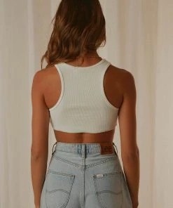 Peppermayo Exclusive Alfie Crop Singlet - White New & Most Loved 11 Peppermayo Exclusive Alfie Crop Singlet - White New & Most Loved