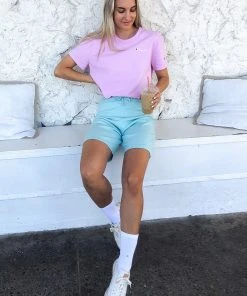 Peppermayo New Bottoms On Repeat Shorts - Blue 4 Peppermayo New Bottoms On Repeat Shorts - Blue