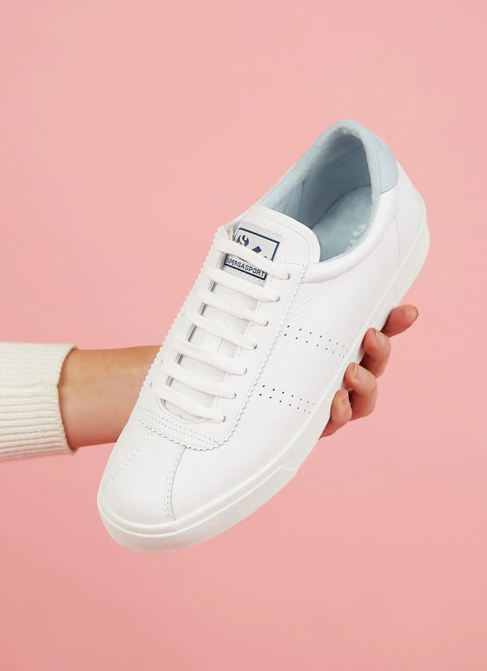 Superga 2843 CLUBS SNEAKER - A0E White/Blue New & Most Loved 3 Superga 2843 CLUBS SNEAKER - A0E White/Blue New & Most Loved