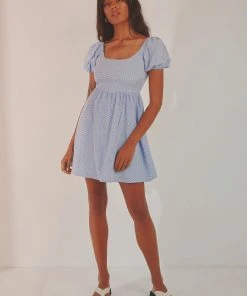 Peppermayo On The Horizon Mini Dress - Blue Gingham 9 Peppermayo On The Horizon Mini Dress - Blue Gingham