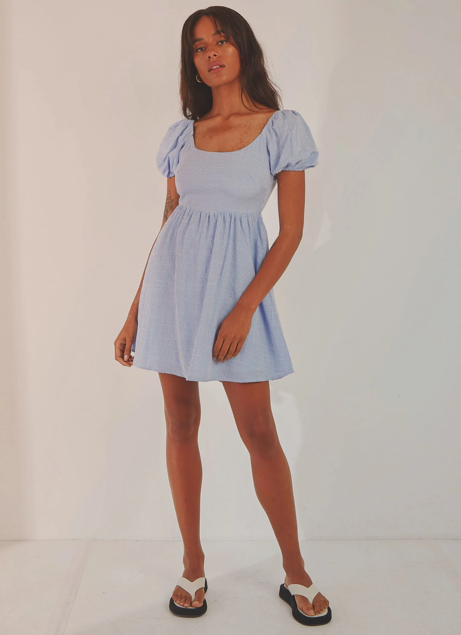 Peppermayo On The Horizon Mini Dress - Blue Gingham 5 Peppermayo On The Horizon Mini Dress - Blue Gingham