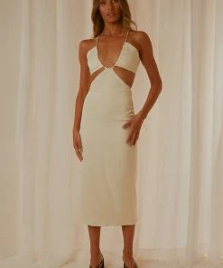 Peppermayo Exclusive Au Revoir Midi Dress - Ivory