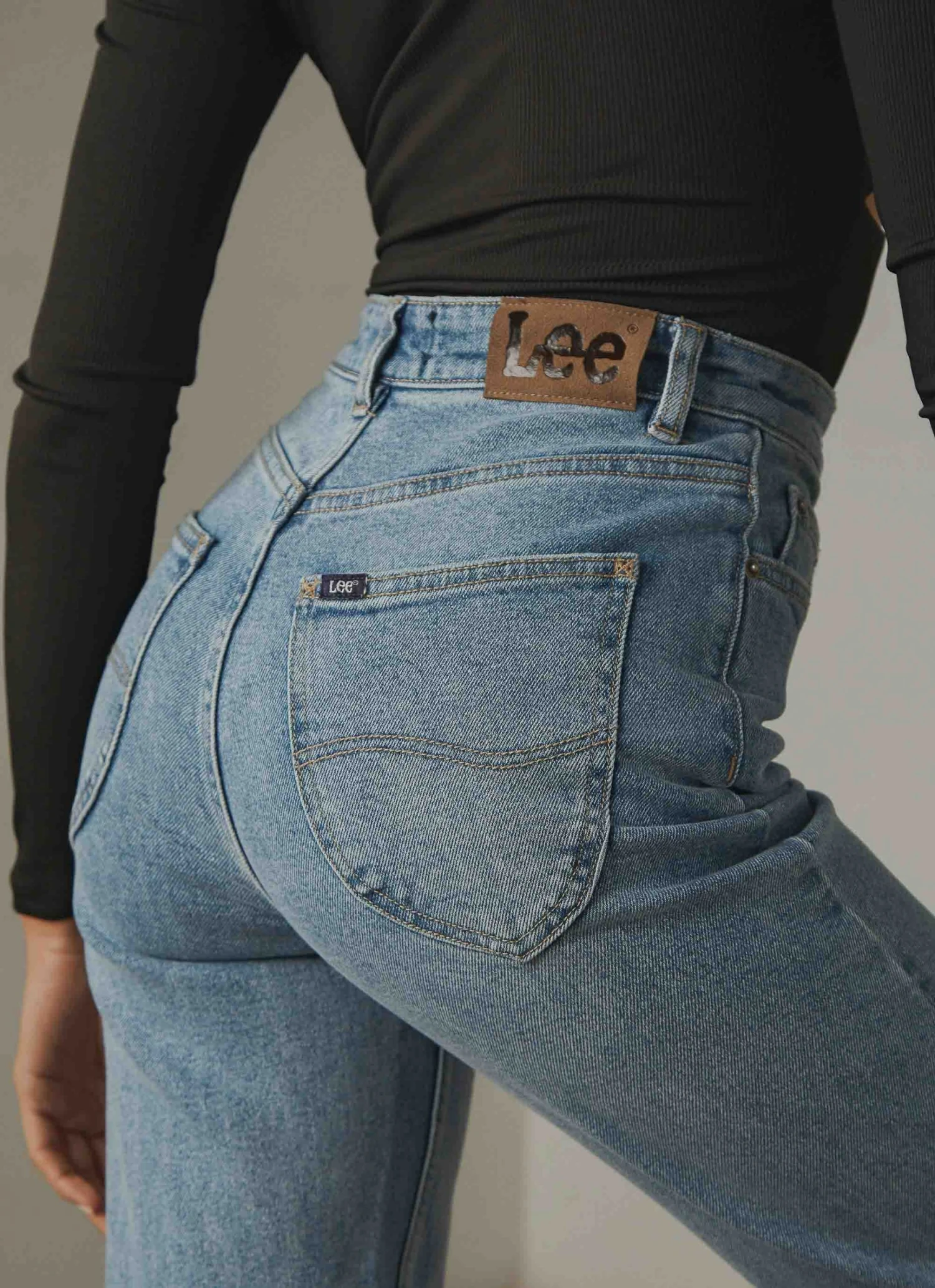 Lee Hourglass High Moms Jean - Bias Blue New & Most Loved 3 Lee Hourglass High Moms Jean - Bias Blue New & Most Loved