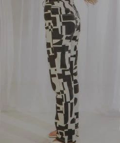 Peppermayo Exclusive Electric Avenue Pants - Black And White Geo 11 Peppermayo Exclusive Electric Avenue Pants - Black And White Geo