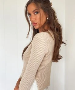 Peppermayo Raindrops Knit Cardigan - Beige 4 Peppermayo Raindrops Knit Cardigan - Beige