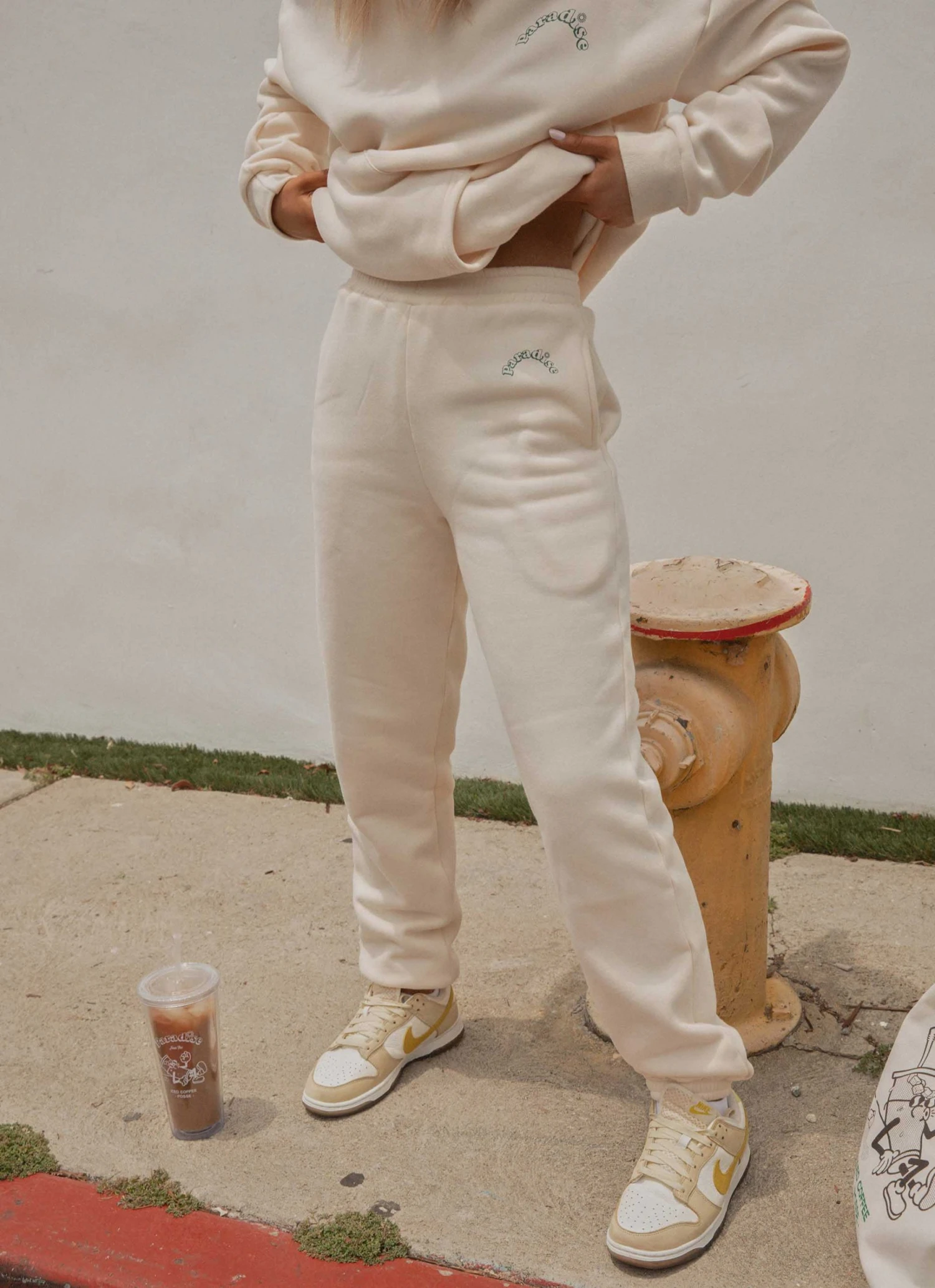 Riley Hubatka X Peppermayo The Everyday Sweatpant - Ivory New & Most Loved Riley Hubatka X Peppermayo The Everyday Sweatpant - Ivory New & Most Loved