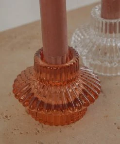 Candle Co Aida Vintage Candle Holder - Amber