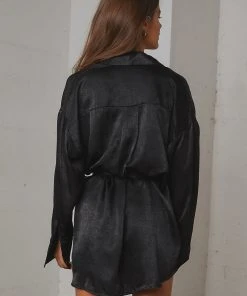 Peppermayo Exclusive New & Most Loved Faye Mini Shirt Dress - Black