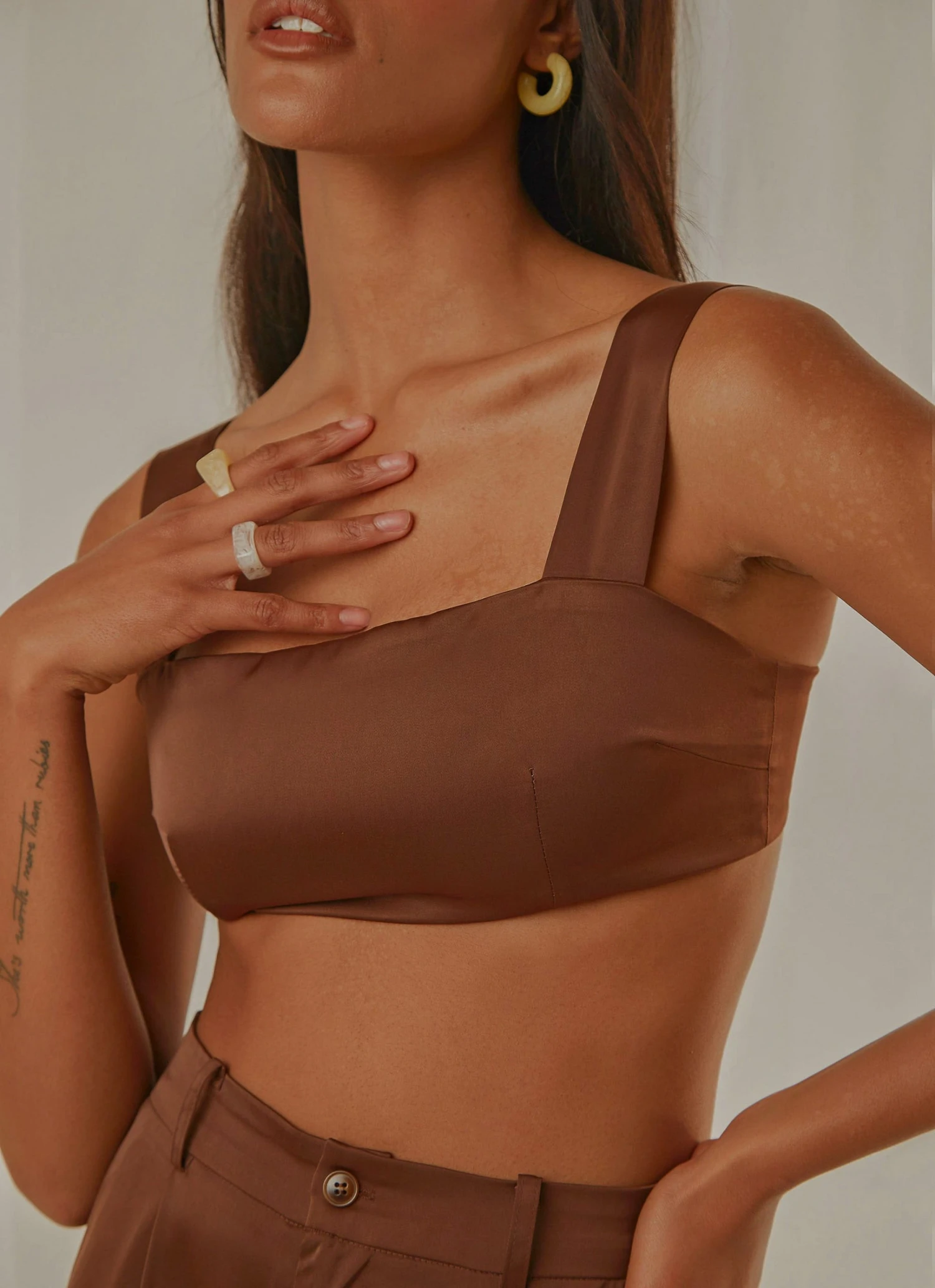 Peppermayo Exclusive New Space Crop - Choc Brown New & Most Loved 4 Peppermayo Exclusive New Space Crop - Choc Brown New & Most Loved