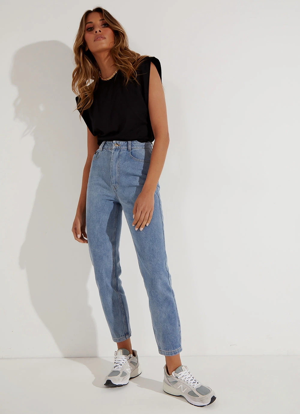 BY DYLN New Bottoms Harlow Mom Jean - Blue 3 BY DYLN New Bottoms Harlow Mom Jean - Blue