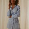 Peppermayo Exclusive Solana Shirt Dress - Blue Stripe