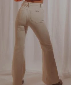 Rolla's New & Most Loved Eastcoast Flare Jean - Vanilla Cord