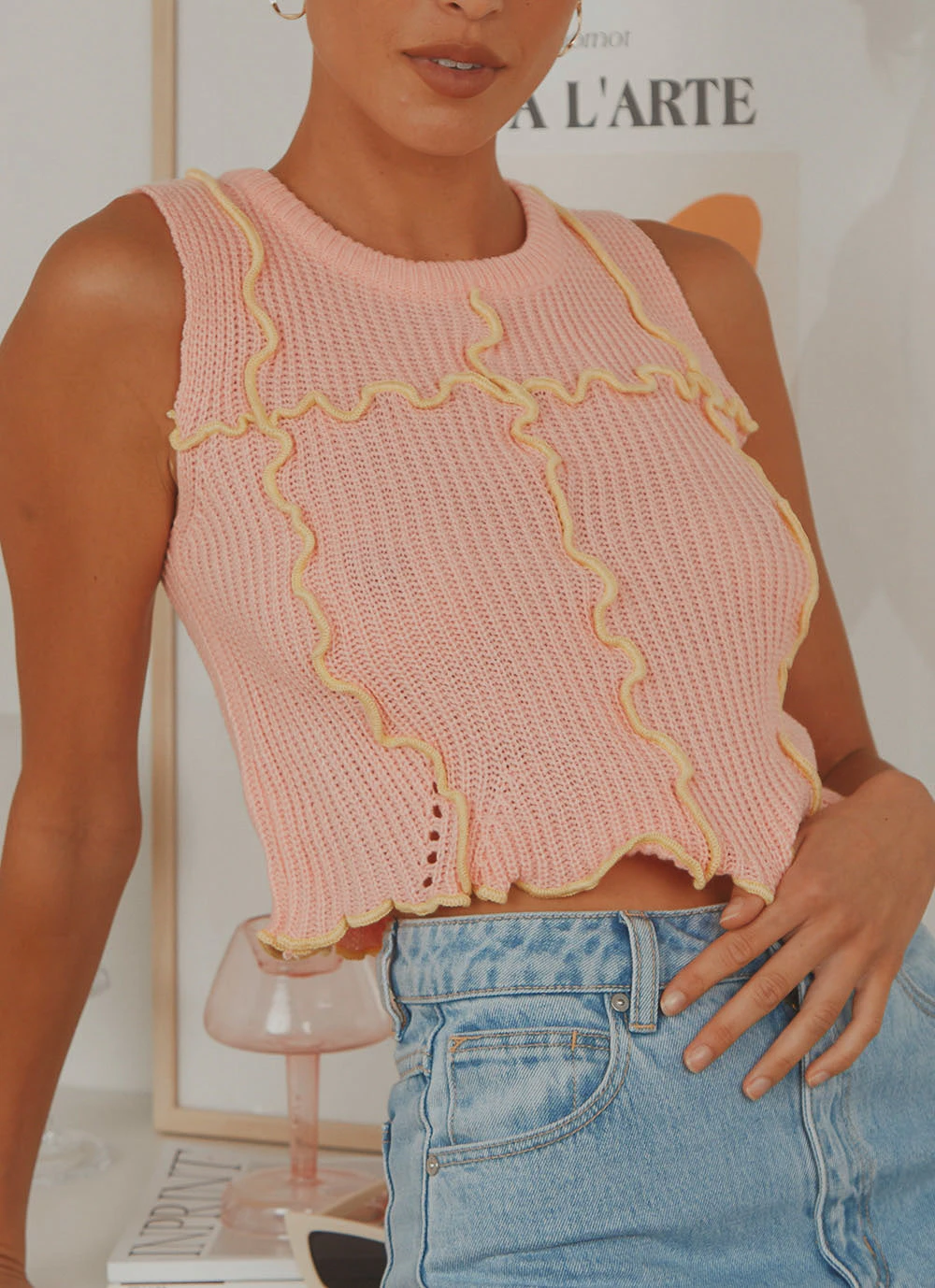 Peppermayo New Tops Like The Sun Knit Top - Pink 4 Peppermayo New Tops Like The Sun Knit Top - Pink