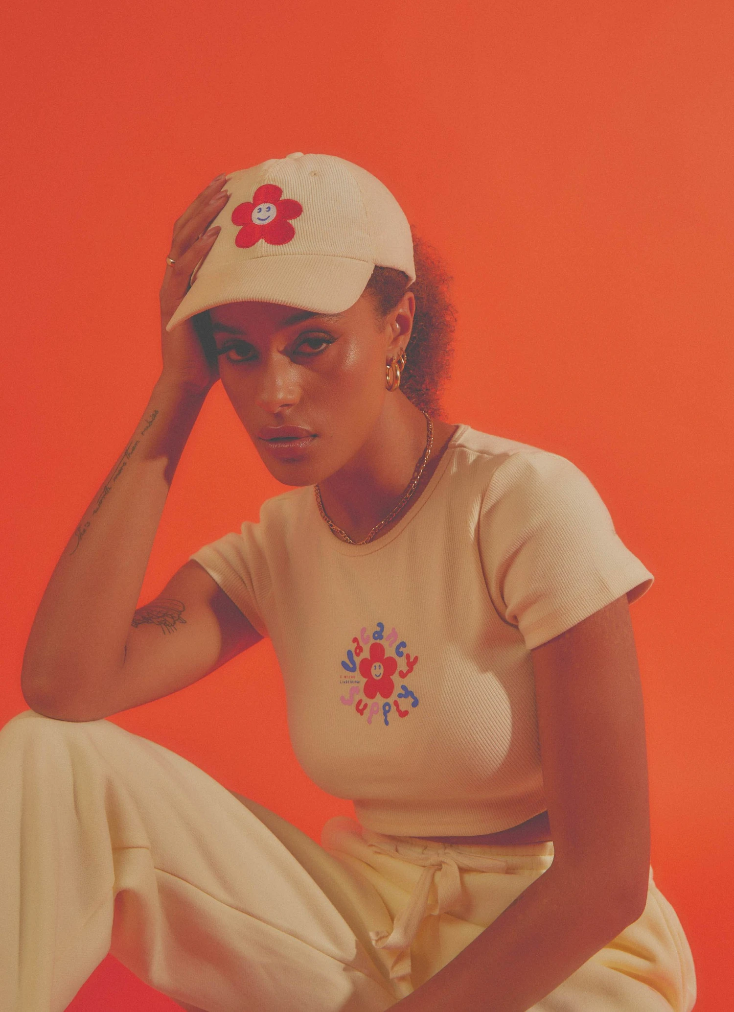 Vacancy Supply X Micke Lindebergh - Blume Cap - Buttercream Corduroy 4 Vacancy Supply X Micke Lindebergh - Blume Cap - Buttercream Corduroy