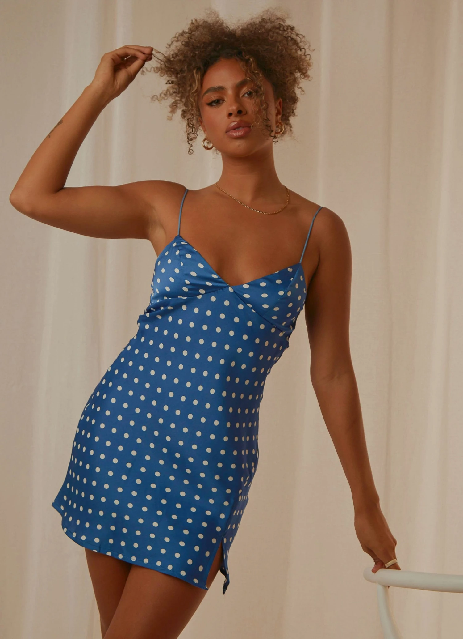 Peppermayo New & Most Loved Remember You Mini Dress - Navy Polkadot 4 Peppermayo New & Most Loved Remember You Mini Dress - Navy Polkadot