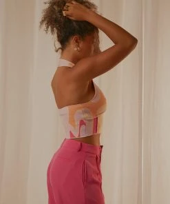 Peppermayo Exclusive Thrill Bound Overlock Crop - Psychedelic