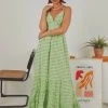 Peppermayo Exclusive Edie Maxi Dress - Green Gingham New & Most Loved