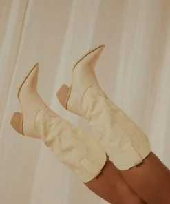 Cult Avenue Backseat Rider Cowboy Boot - Bone