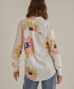 Peppermayo Just For Paris Floral Shirt - White Floral New Tops
