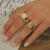 Peppermayo Turlington Ring Set - Gold & White New & Most Loved 1 Peppermayo Turlington Ring Set - Gold & White New & Most Loved