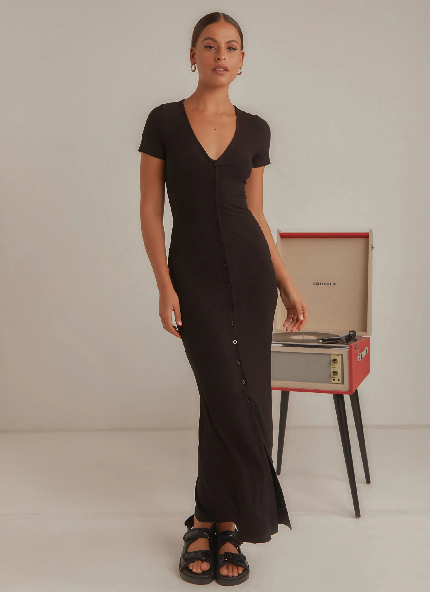 Peppermayo New & Most Loved Sliding Doors Midi Dress - Black 4 Peppermayo New & Most Loved Sliding Doors Midi Dress - Black