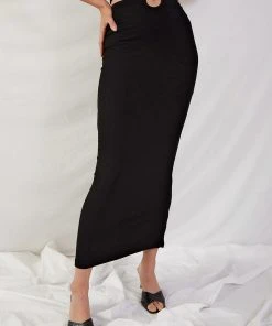Peppermayo Jenner Midi Skirt - Black New & Most Loved