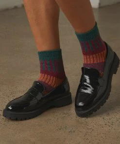 Peppermayo New & Most Loved Never Be The Same Socks - Purple & Green