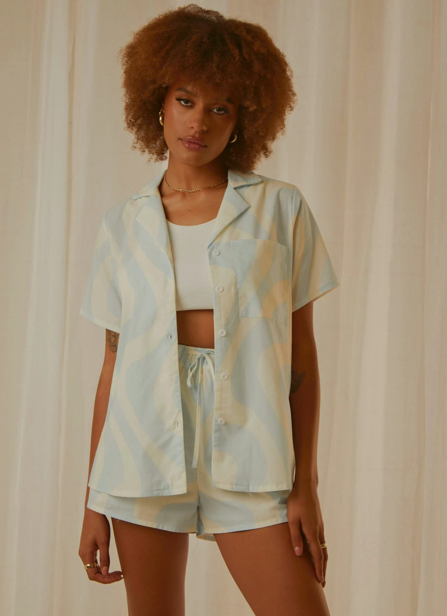 Peppermayo Exclusive New & Most Loved Feels Like Sunday Shirt - Light Blue Wave 5 Peppermayo Exclusive New & Most Loved Feels Like Sunday Shirt - Light Blue Wave