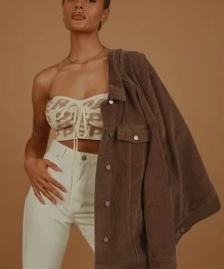 Nude Lucy Binx Longline Cord Jacket - Smoke 10 Nude Lucy Binx Longline Cord Jacket - Smoke