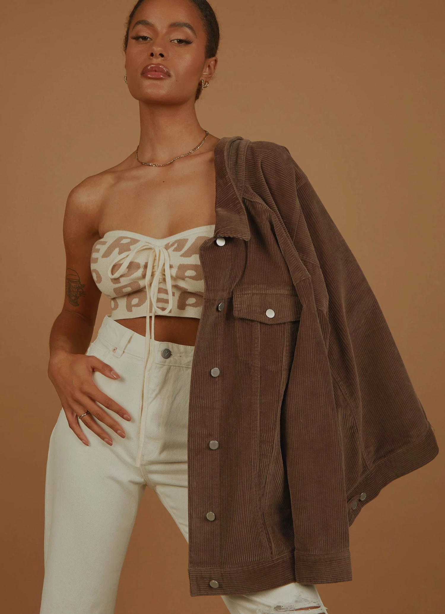 Nude Lucy Binx Longline Cord Jacket - Smoke 5 Nude Lucy Binx Longline Cord Jacket - Smoke